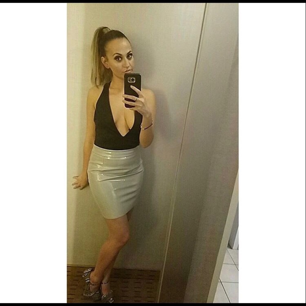 Lavender latex skirt